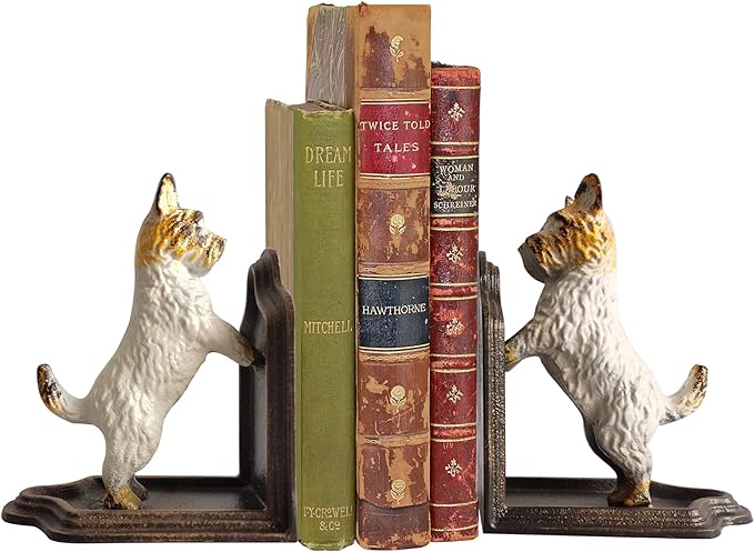 Cast Iron Dog Bookends