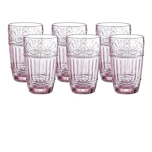 Vintage Looking 11 oz. Pink Tumblers
