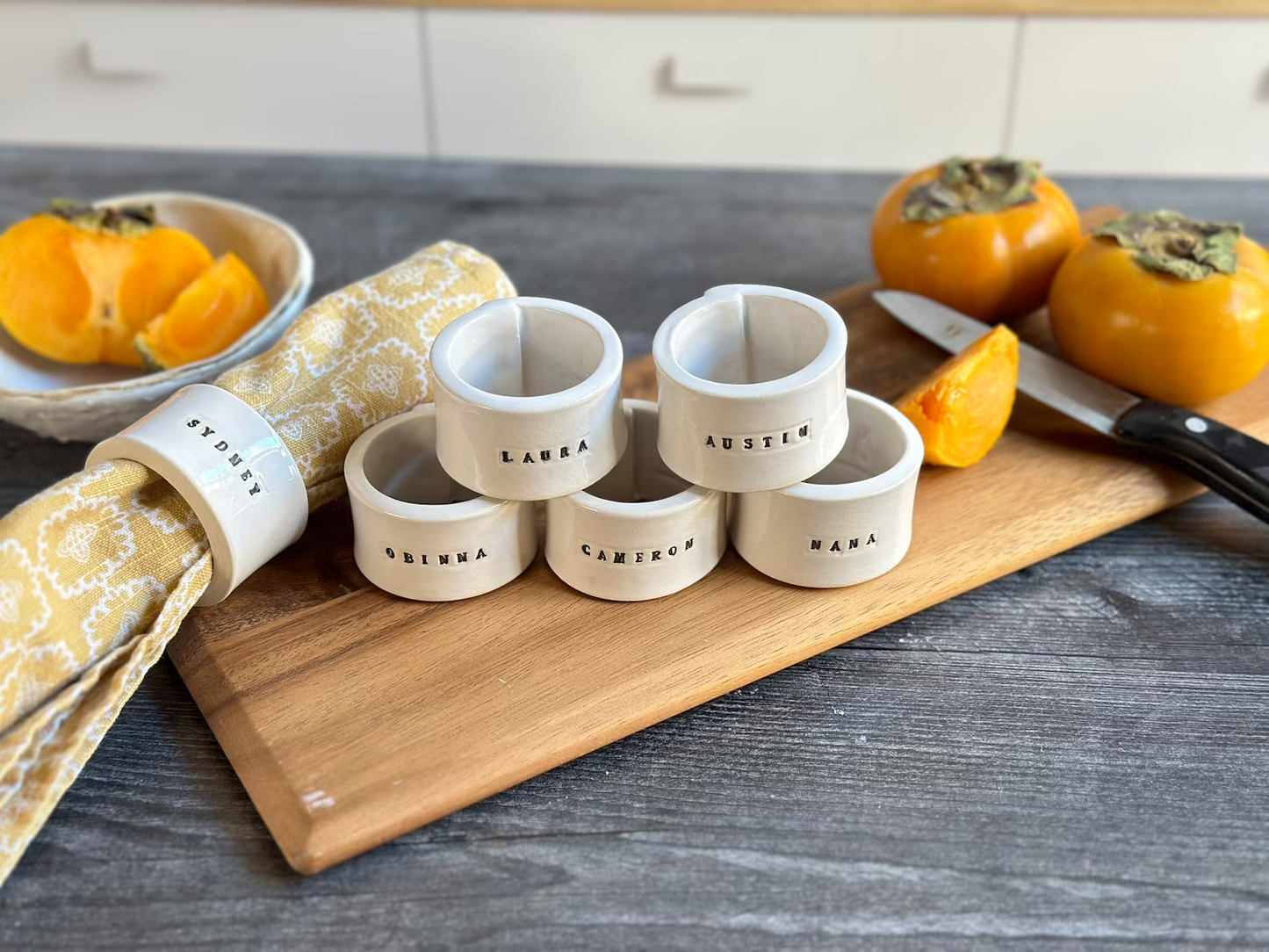 Custom Ceramic Napkin Rings
