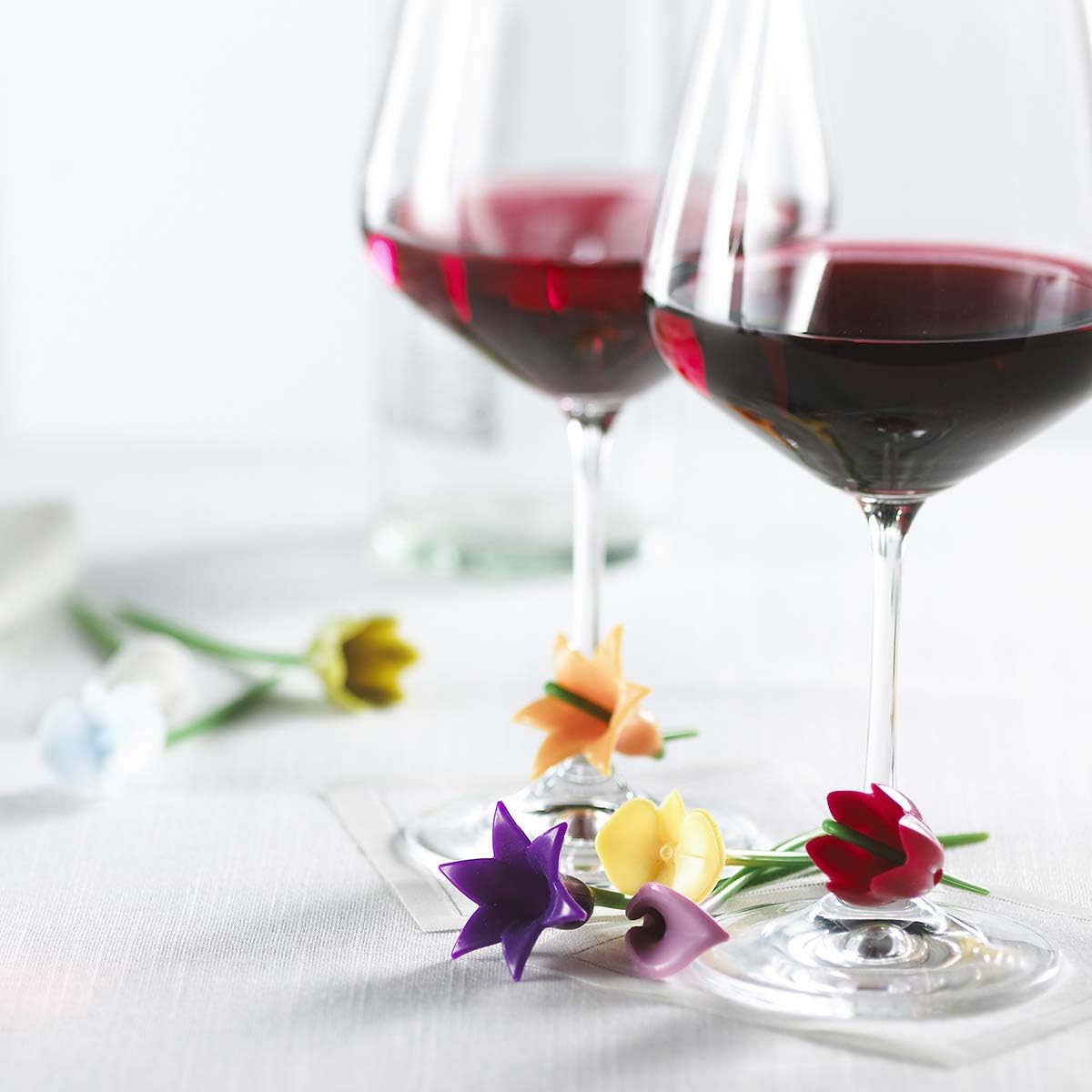 Silicone Flower Wine Charm