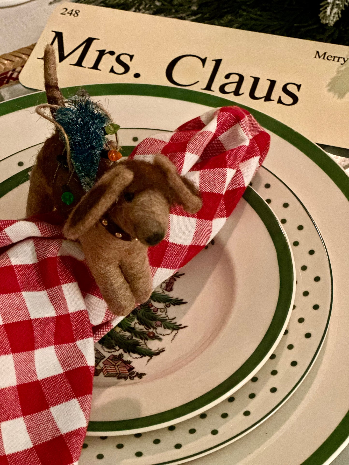 Christmas Felt Dog Ornaments