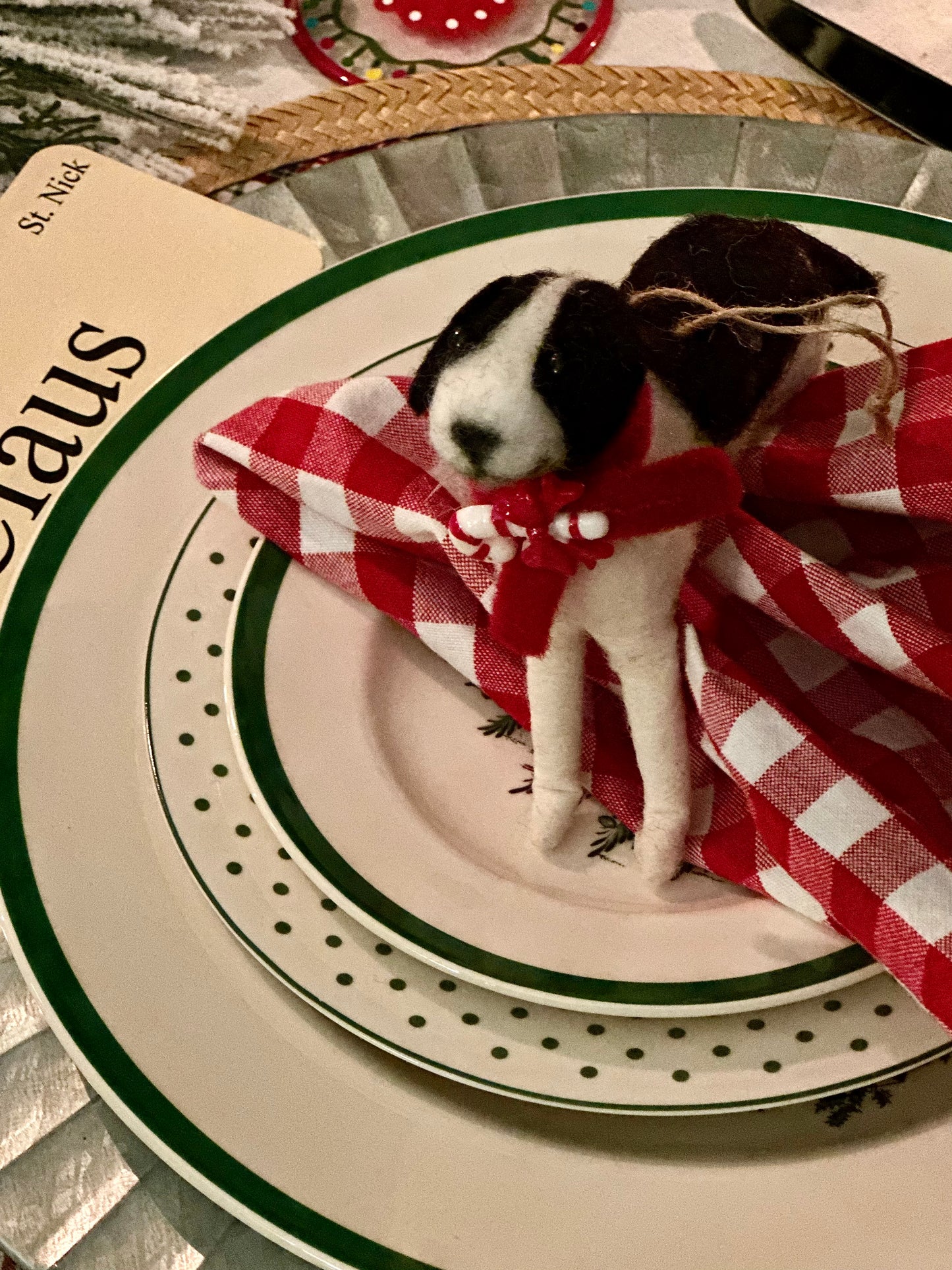 Christmas Felt Dog Ornaments