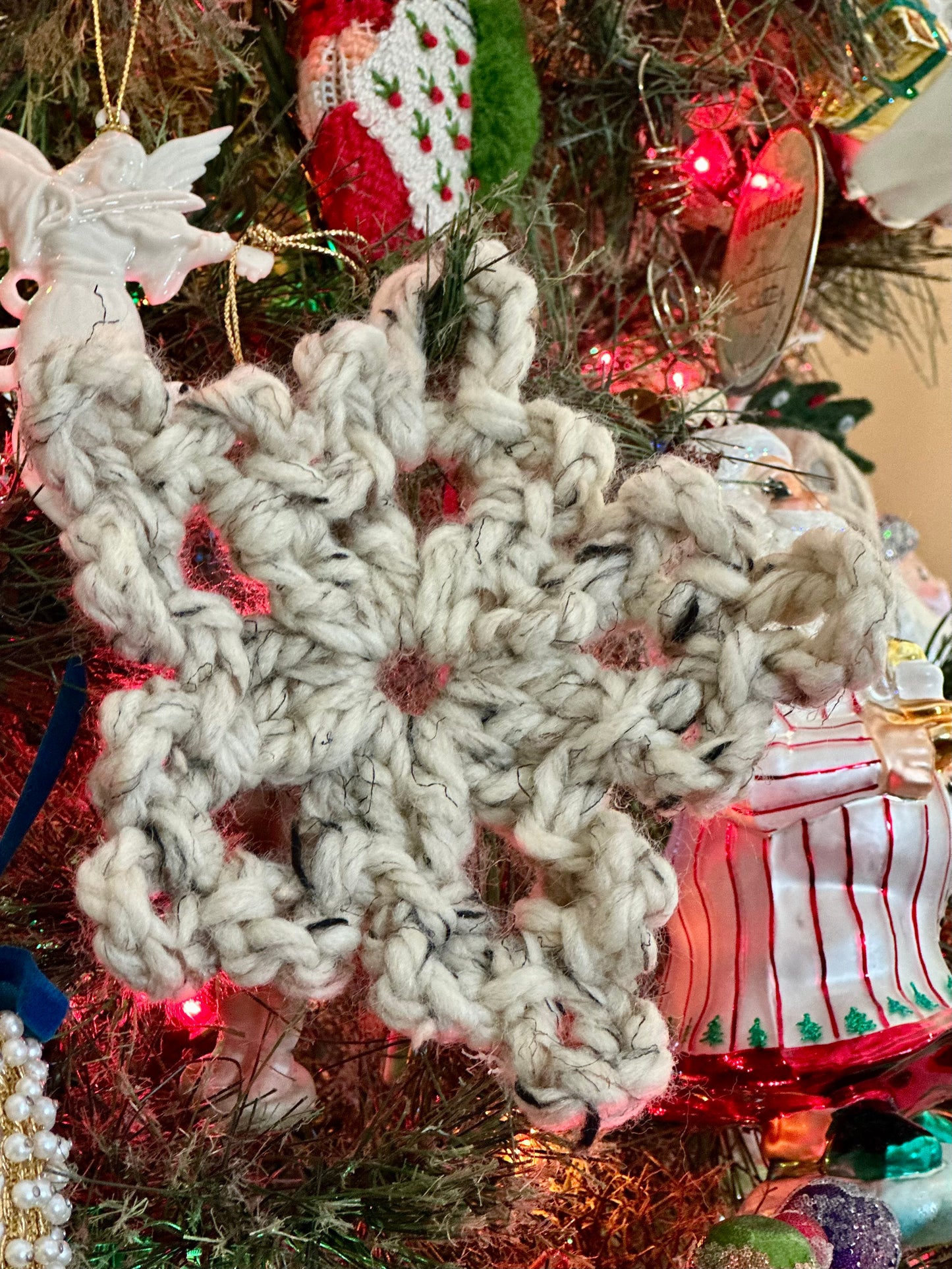 Snowflake Hand Crocheted