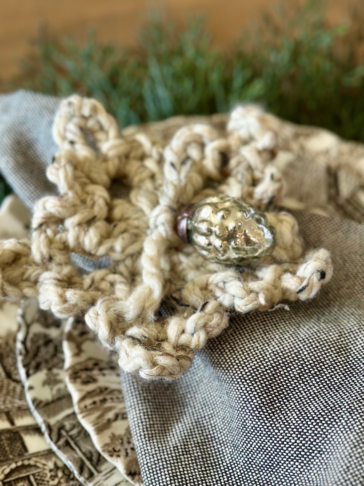 Snowflake Hand Crocheted