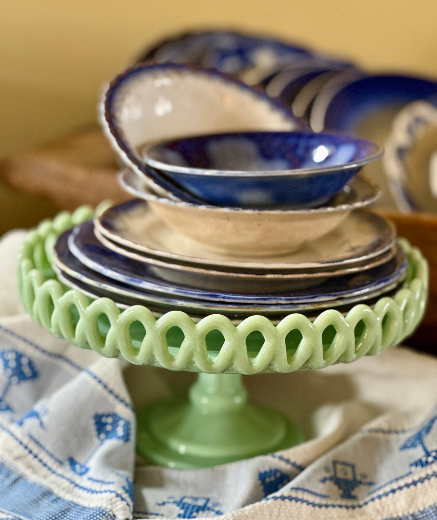 Jadeite 8.5" Cake Stand