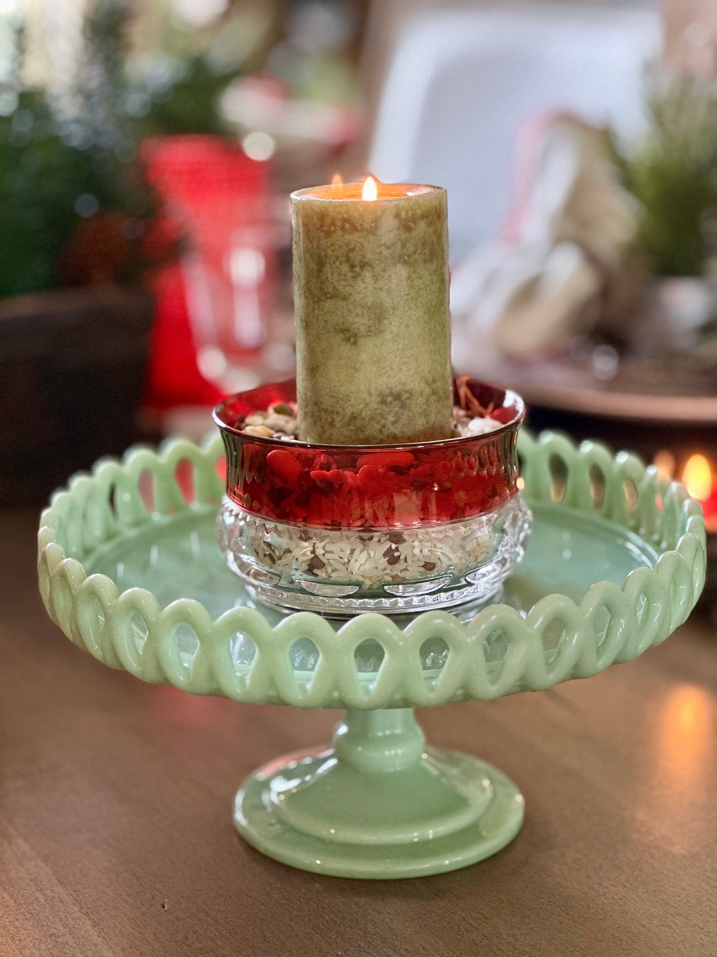 Jadeite 8.5" Cake Stand