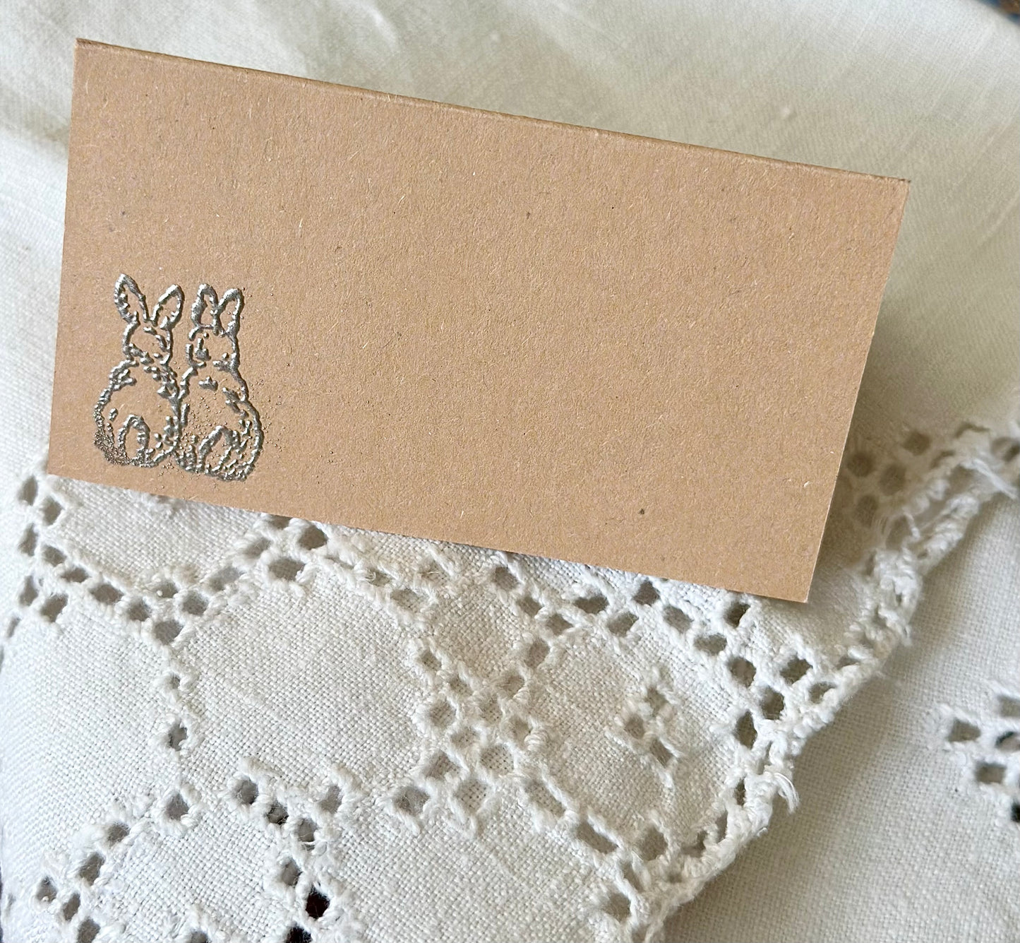 Bunny Stamped Place Cards (6)