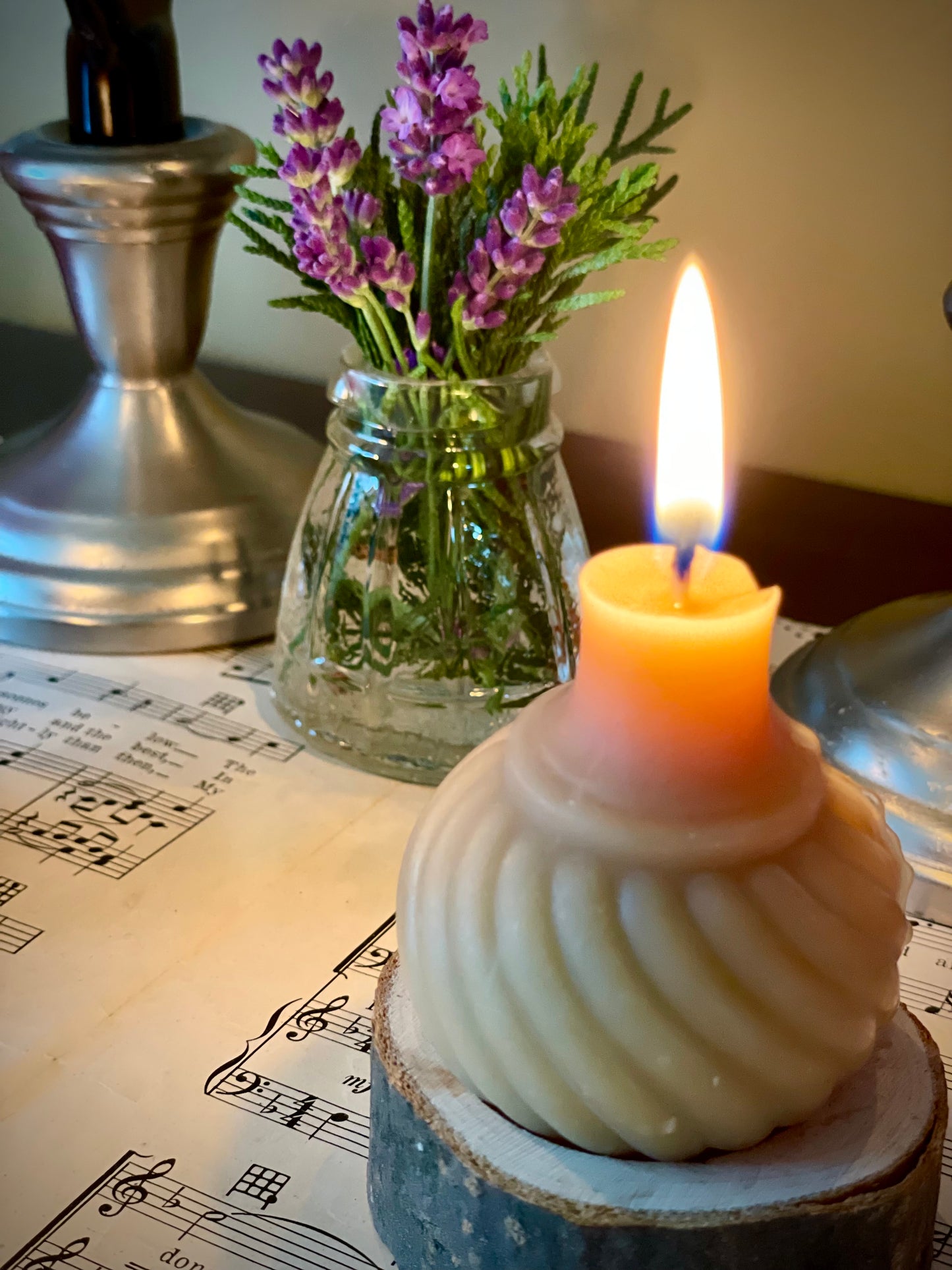 Beeswax Antique Inkwell Trio Candles (3)