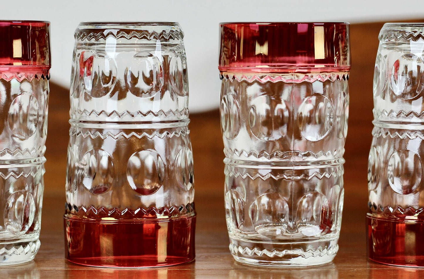 Kings Crown Ruby Water Glasses (4)