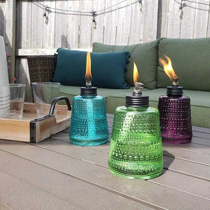 Table Top Hobnail Tiki Torches