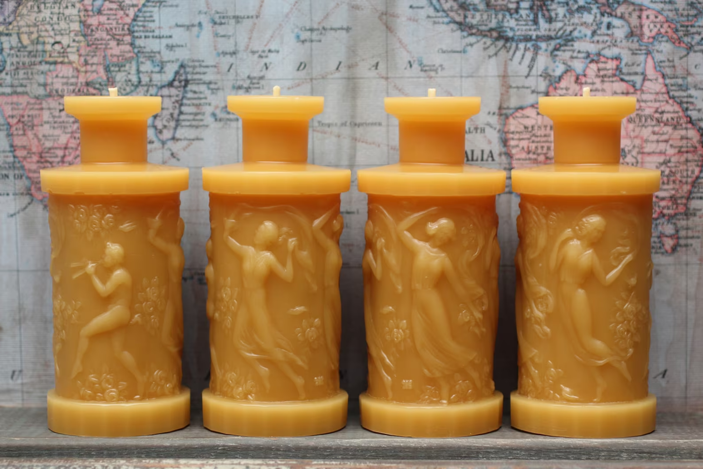 Vintage Bottle Molds Beeswax Candles