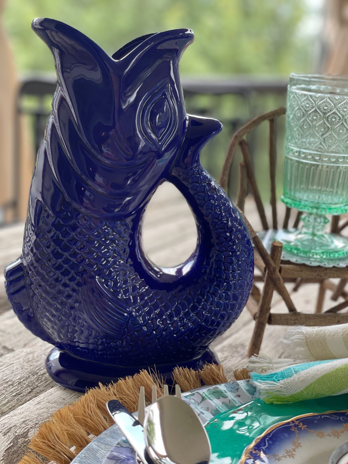 Fish Bubble Jug Pitcher